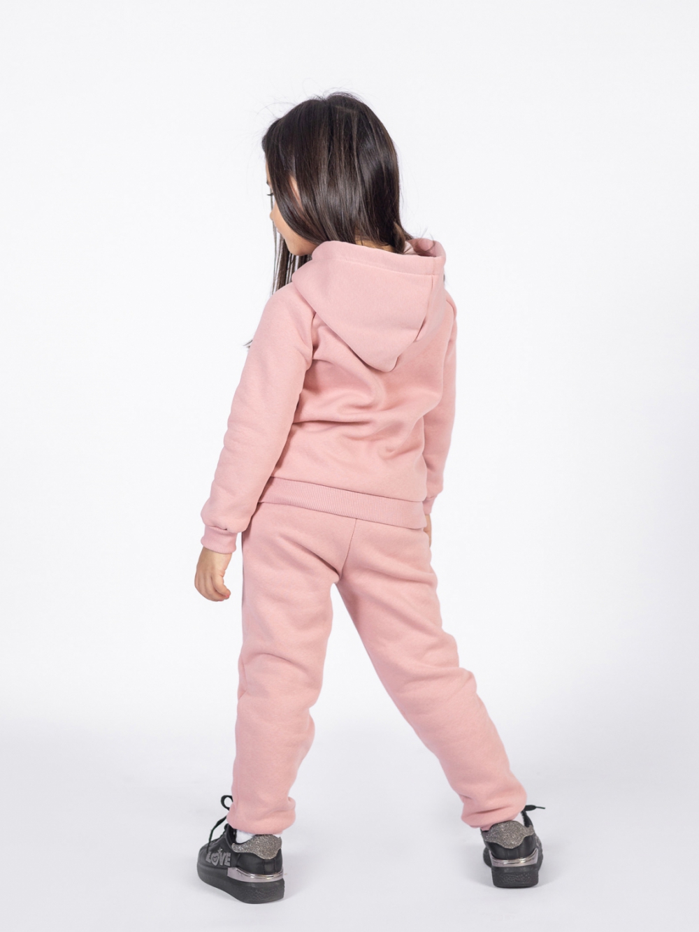 296-П. Свитшот с капюшоном  + Штаны, хлопок 65%, 35% ПЭ, 3-х нитка (начес) пудра 80,86,92