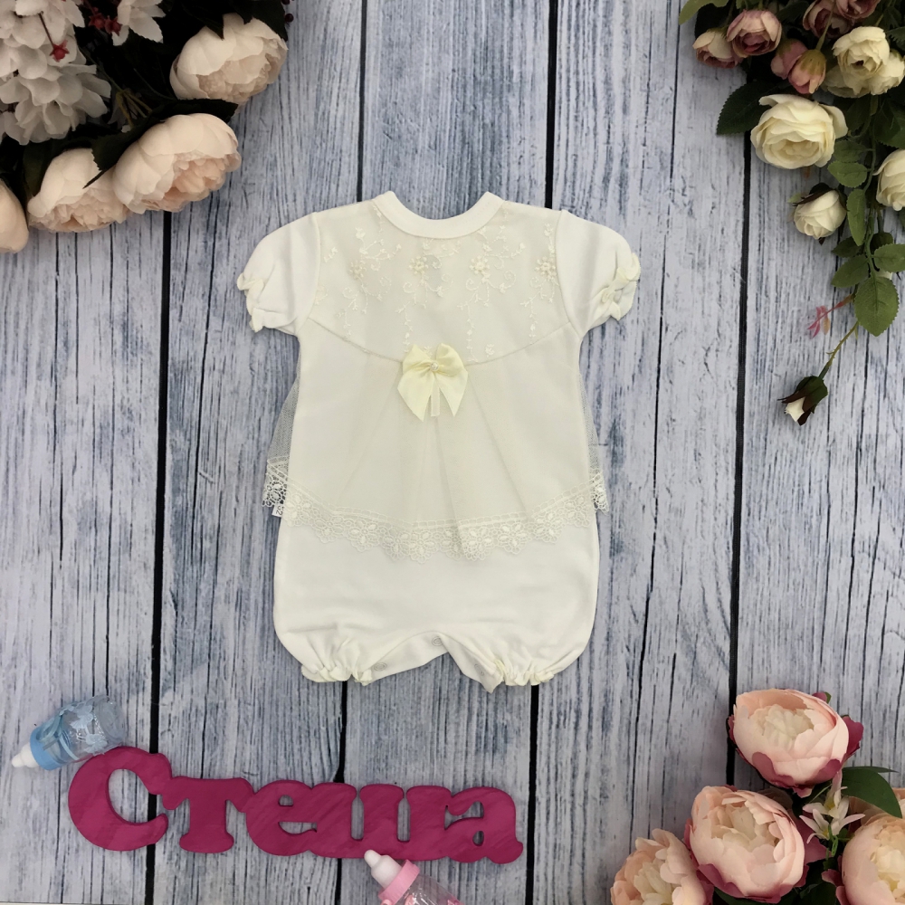 282-М. Песочник с повязкой, молочный 100% хлопок кулирка 56,62