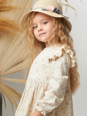 332. Платье детское из лапши, хлопок 100%, разноцветное, р. 98,104,110,116