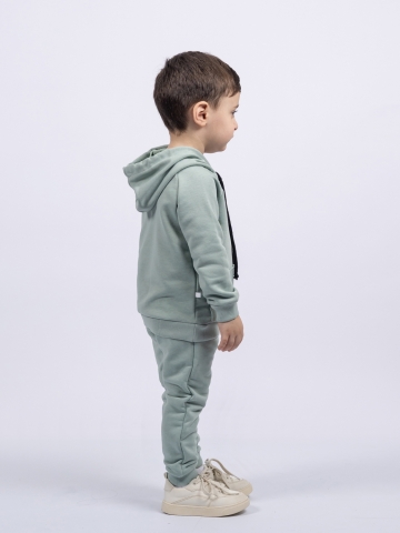 311-ОЛ. Свитшот с капюшоном + Штаны, хлопок 65%, 35% ПЭ, 3-х нитка ( без начеса) олива 98,104,110,116